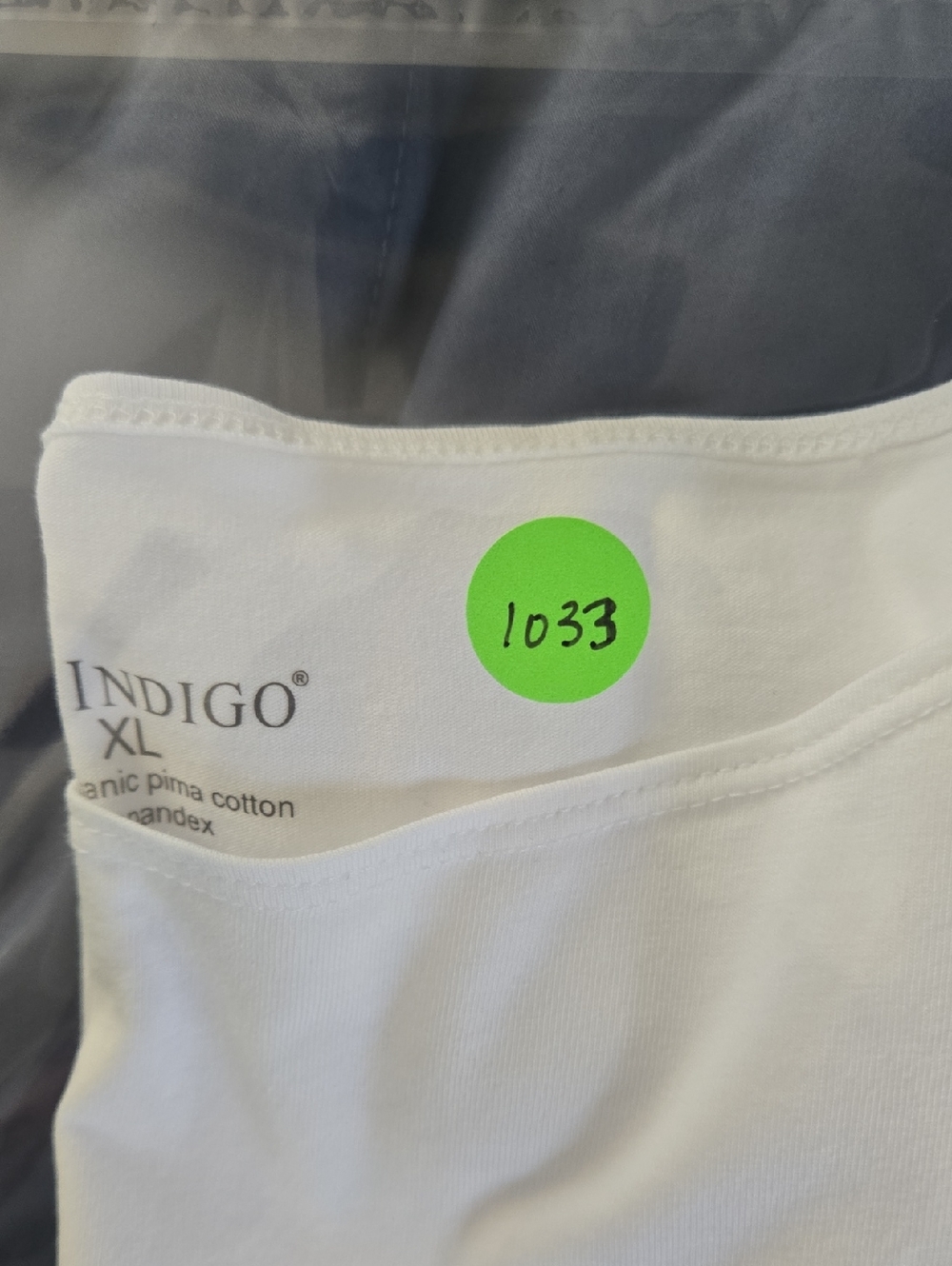 Fair Indigo Pima Cotton Shirt Size XL. White. Like New! - Picture 7 of 7